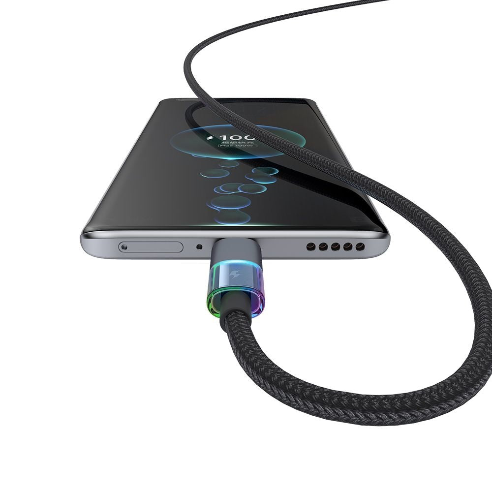 Кабел за данни и зареждане USB-A - USB-C McDodo CA-8180 Colorful, 66W, 1.2m, Черен