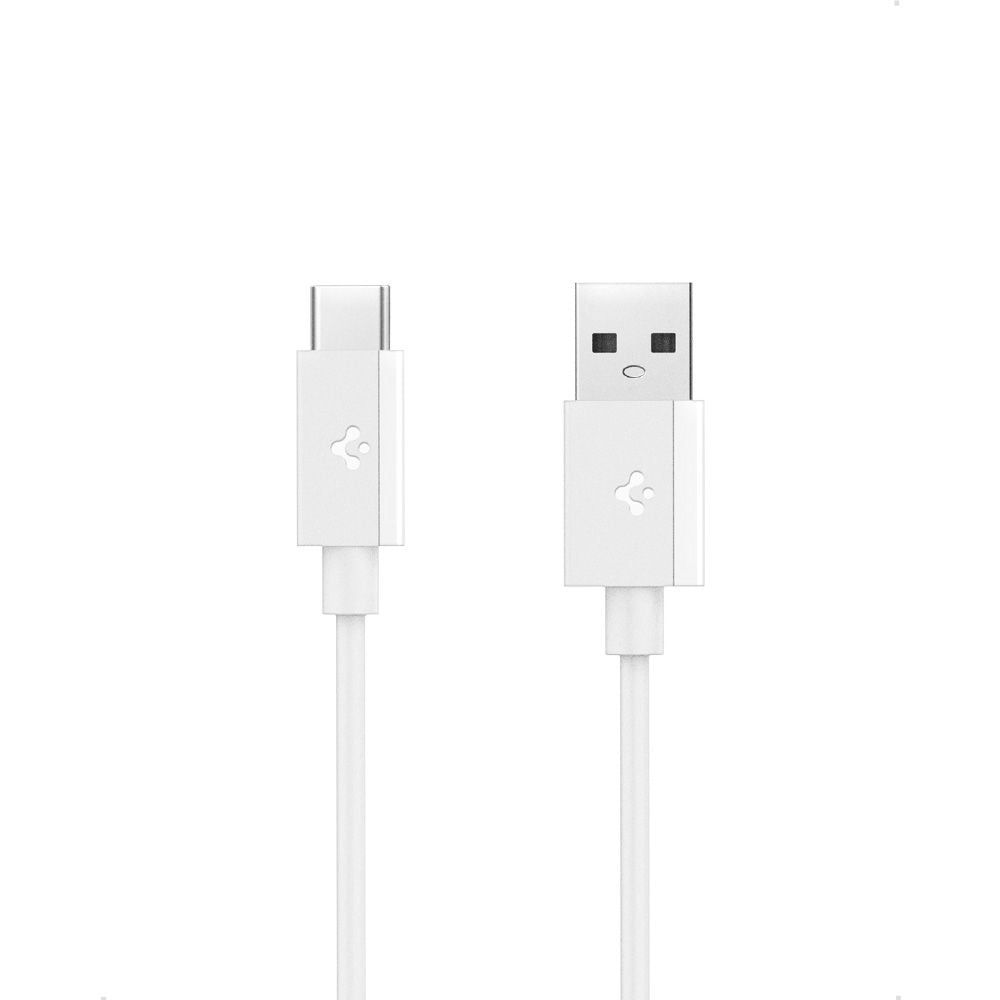 Кабел за данни и зареждане USB-A - USB-C Spigen Essential, 60W, 2m, Бял ACA08716