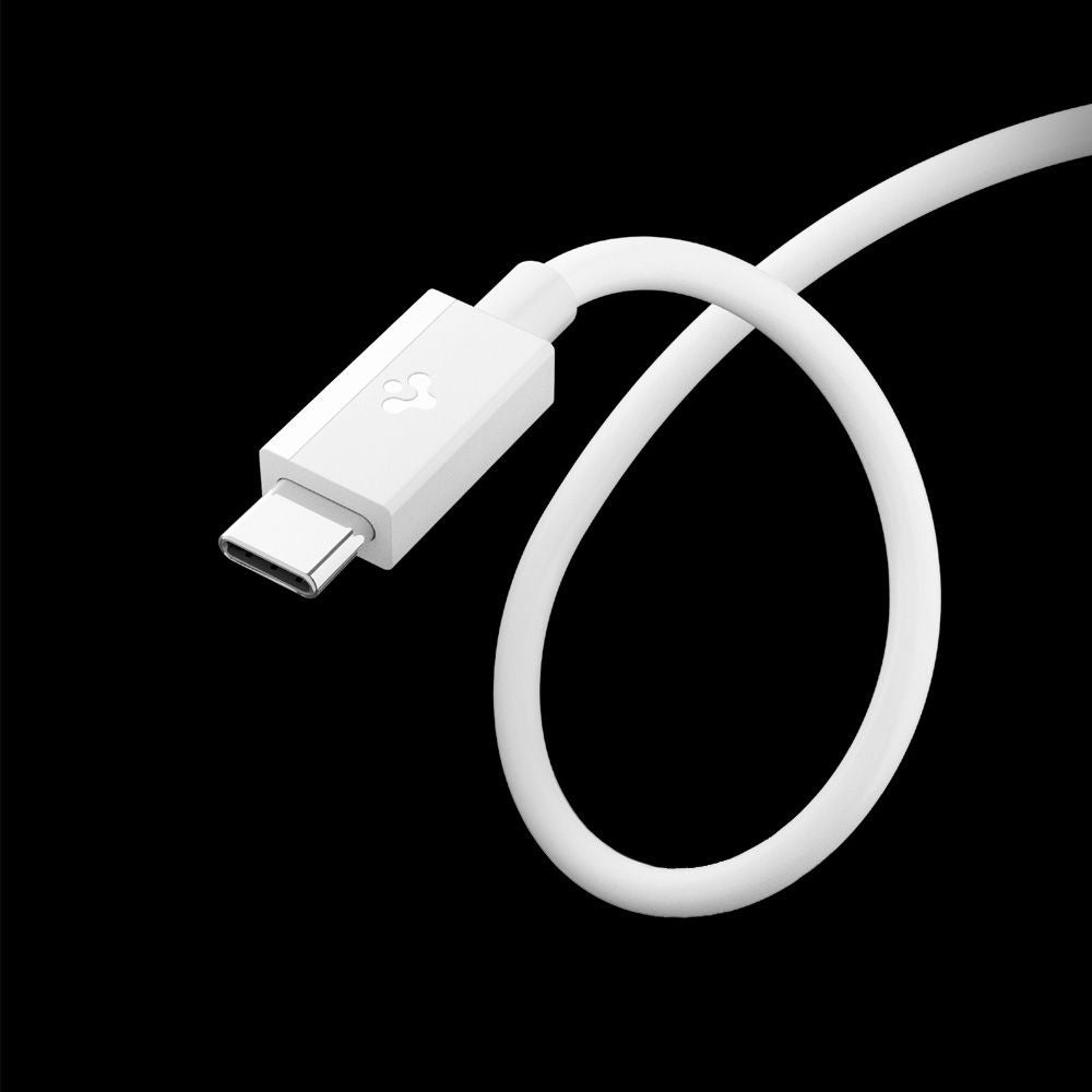 Кабел за данни и зареждане USB-A - USB-C Spigen Essential, 60W, 2m, Бял ACA08716