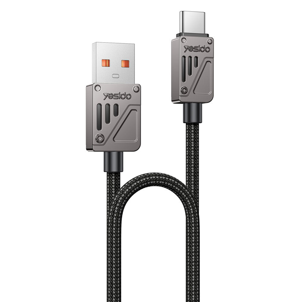 Кабел за данни и зареждане USB-A - USB-C Yesido CA135C, 18W, 1.2m, Черен