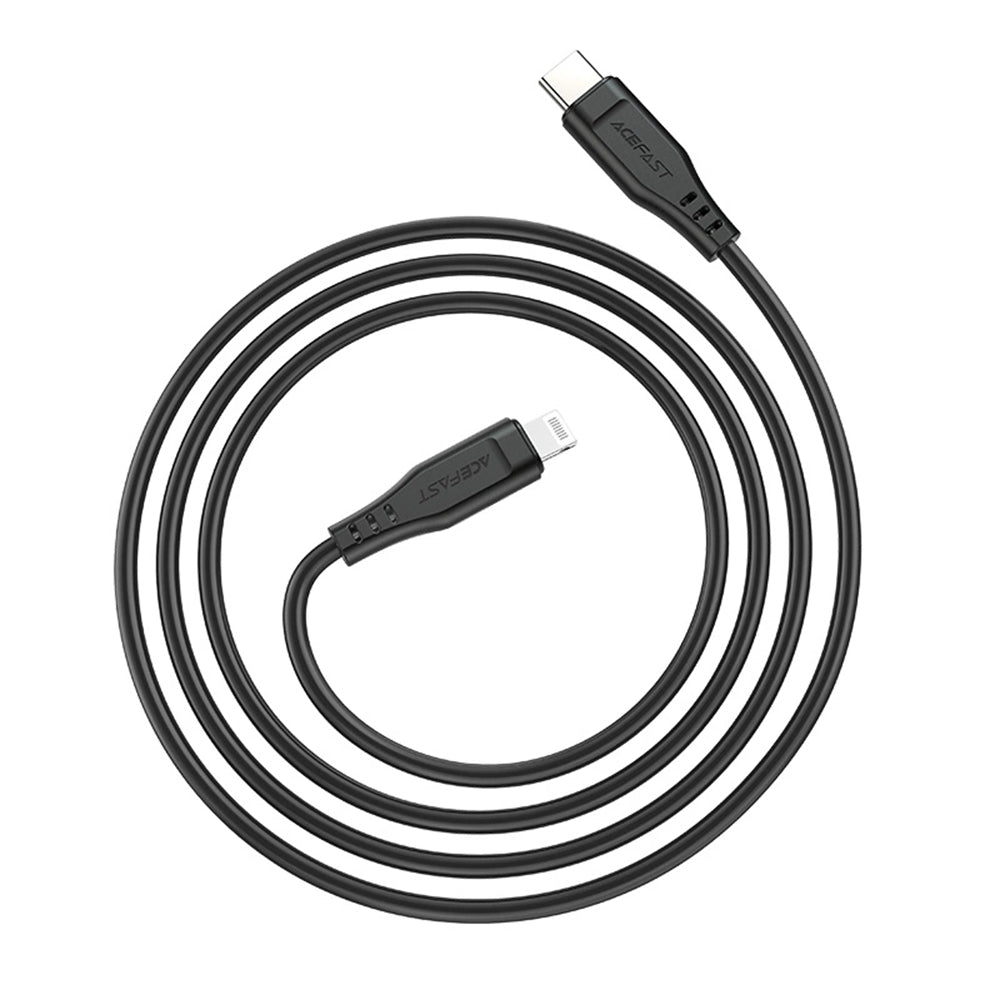 Кабел за данни и зареждане USB-C - Lightning Acefast C3-01, 30W, 1.2m, Бял