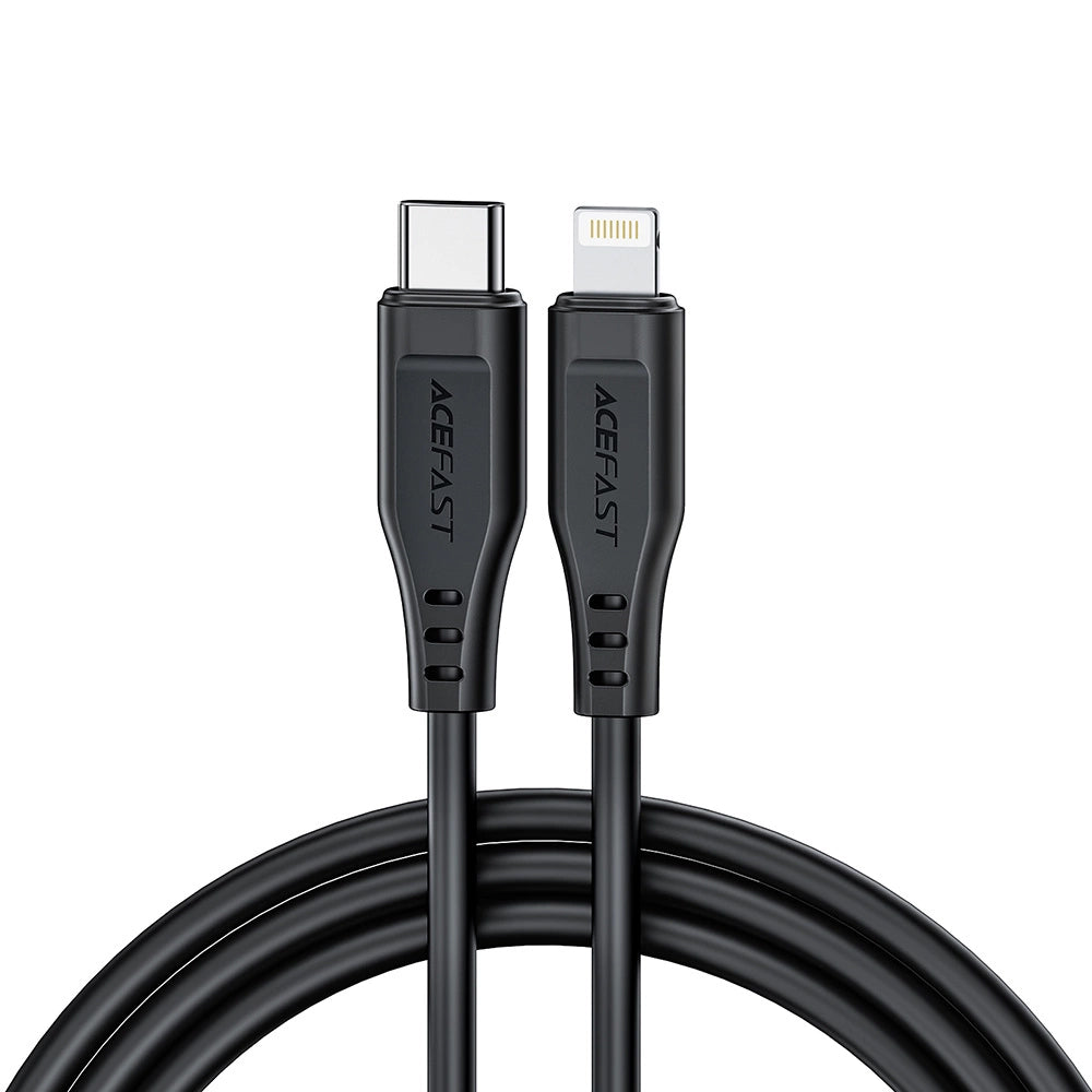 Кабел за данни и зареждане USB-C - Lightning Acefast C3-01, 30W, 1.2m, Бял