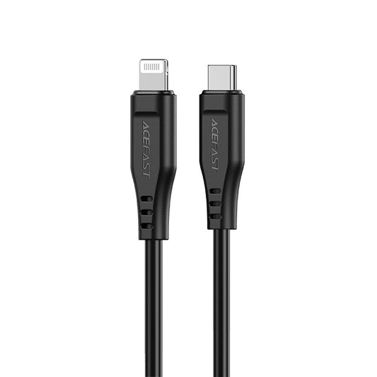 Кабел за данни и зареждане USB-C - Lightning Acefast C3-01, 30W, 1.2m, Черен