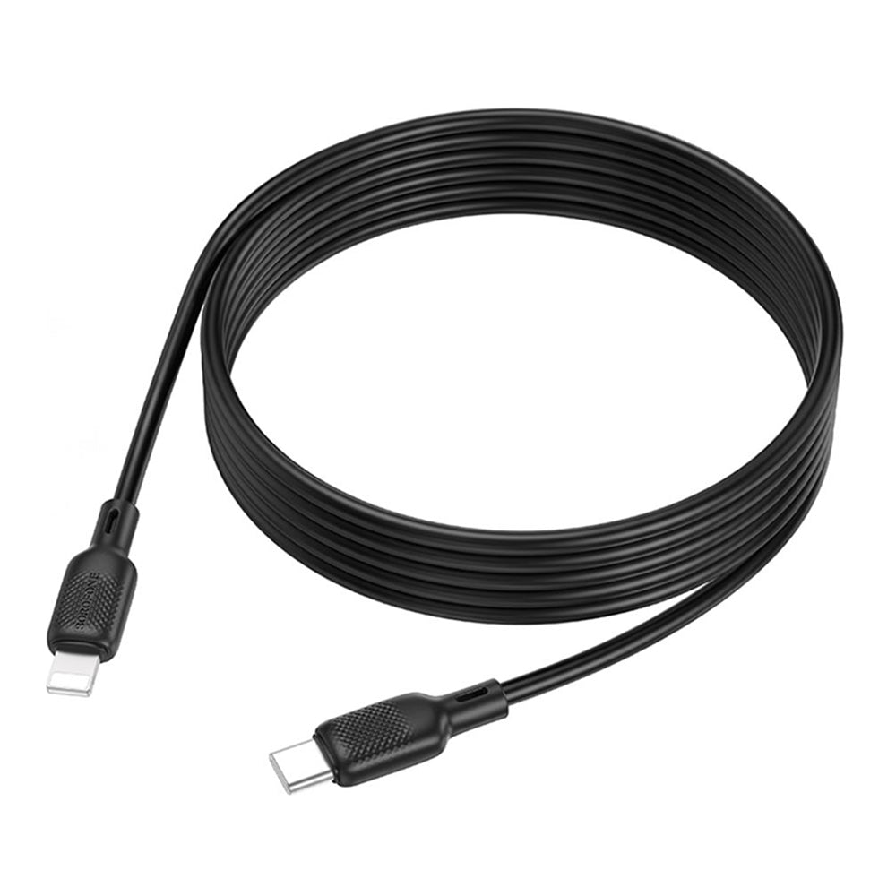 Кабел за данни и зареждане USB-C - Lightning Borofone BX113 Lenny, 27W, 2m, Черен
