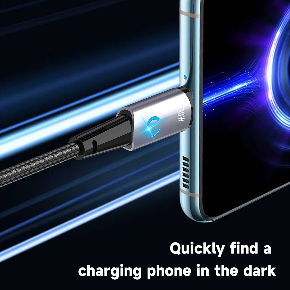 Кабел за данни и зареждане USB-C - Lightning Lito LD10CL, 30W, 1m, Черен
