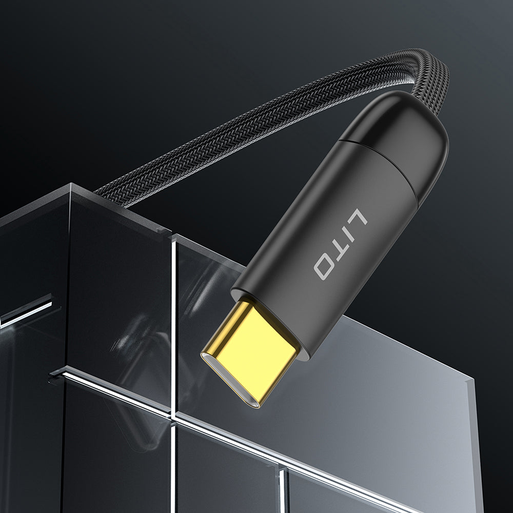 Кабел за данни и зареждане USB-C - Lightning Lito LD11CL, 30W, 1m, Черен