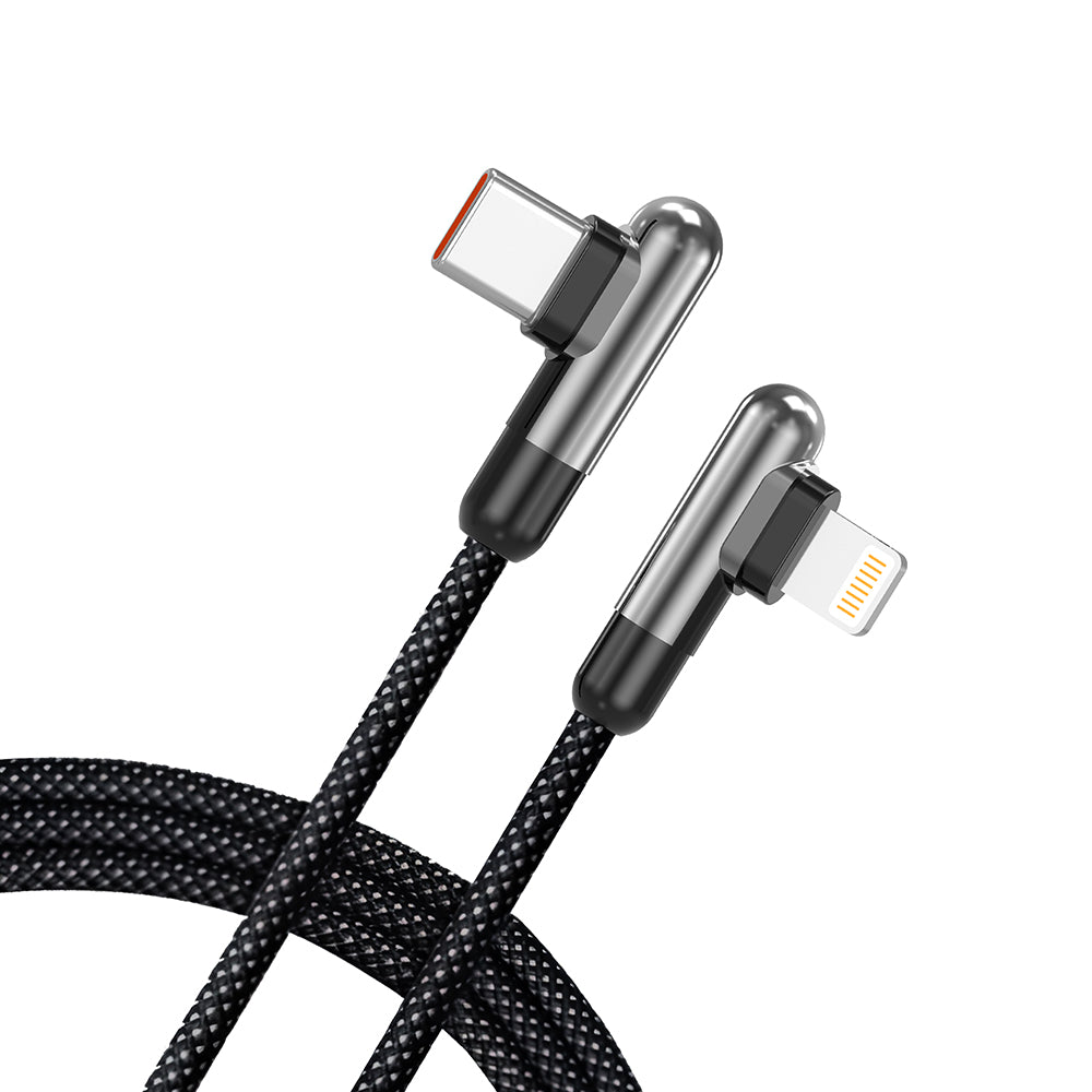 Кабел за данни и зареждане USB-C - Lightning Lito LD13CL, 30W, 1м, Черен