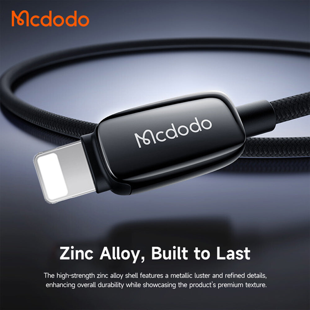 Кабел за данни и зареждане USB-C - Lightning McDodo CA-0050, 36W, 1.2m, Черен
