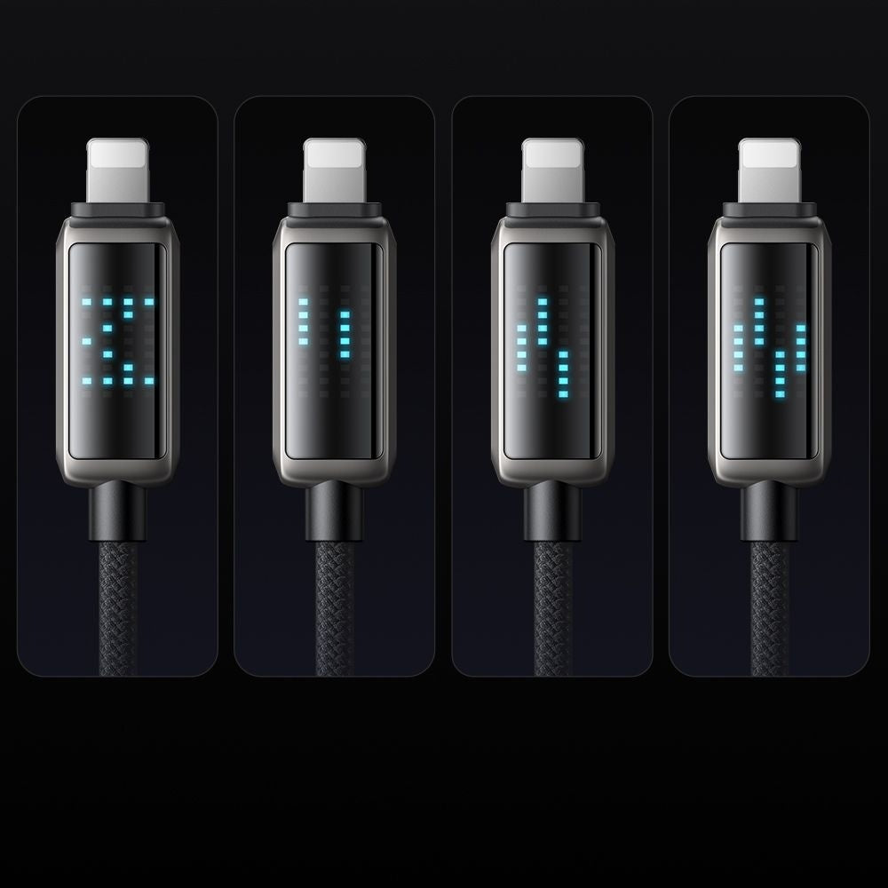 Кабел за данни и зареждане USB-C - Lightning McDodo CA-2630 Display, 36W, 1.2m, Черен
