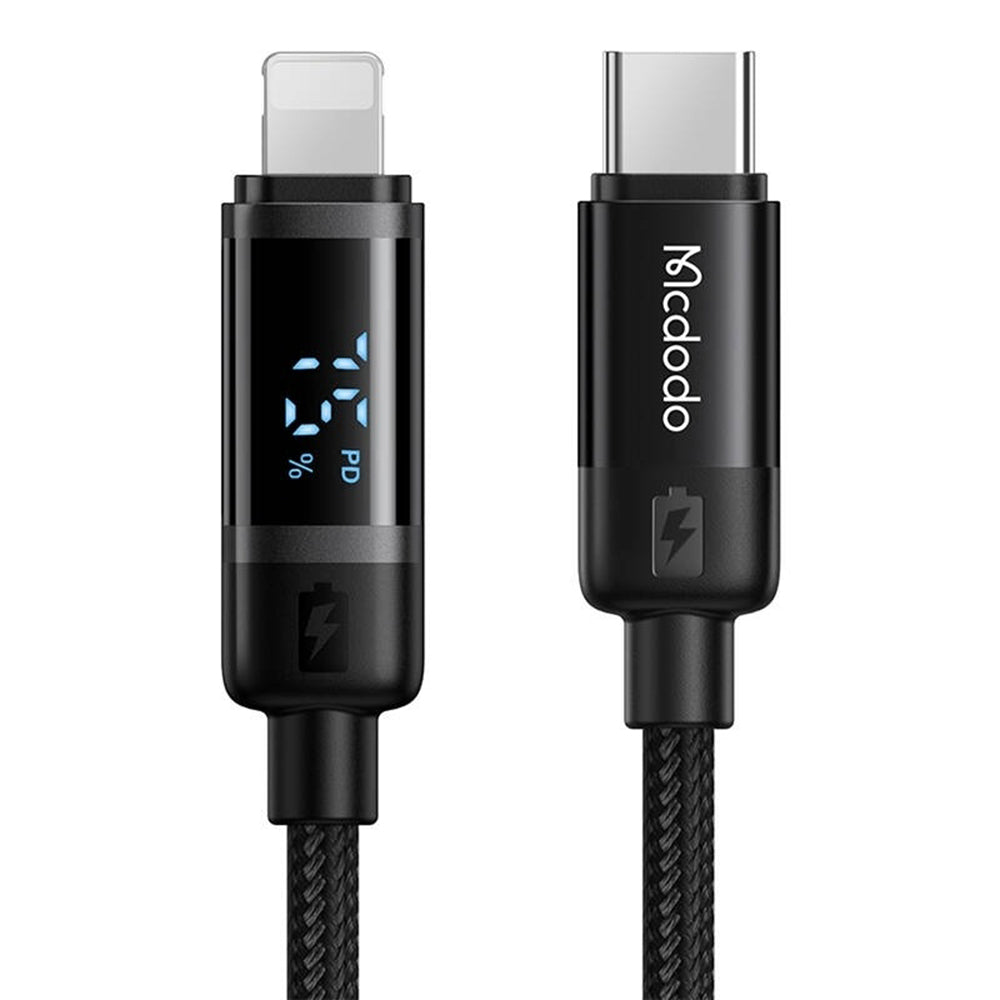 Кабел за данни и зареждане USB-C - Lightning McDodo CA-5210 Bat Display, 36W, 1.2m, Черен