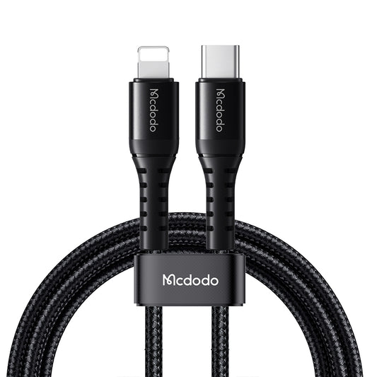 Кабел за данни и зареждане USB-C - Lightning McDodo CA-5631, 36W, 1m, Черен