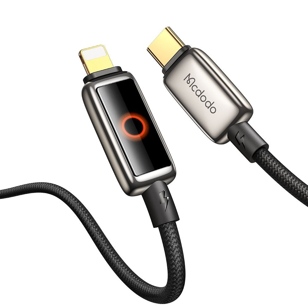 Кабел за данни и зареждане USB-C - Lightning McDodo CA-6670 Auto Power Off, 36W, 1.2m, Черен