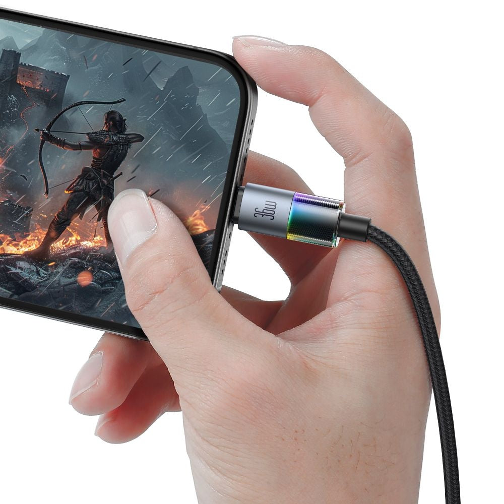 Кабел за данни и зареждане USB-C - Lightning McDodo CA-8190 Colorful, 36W, 1.2m, Черен
