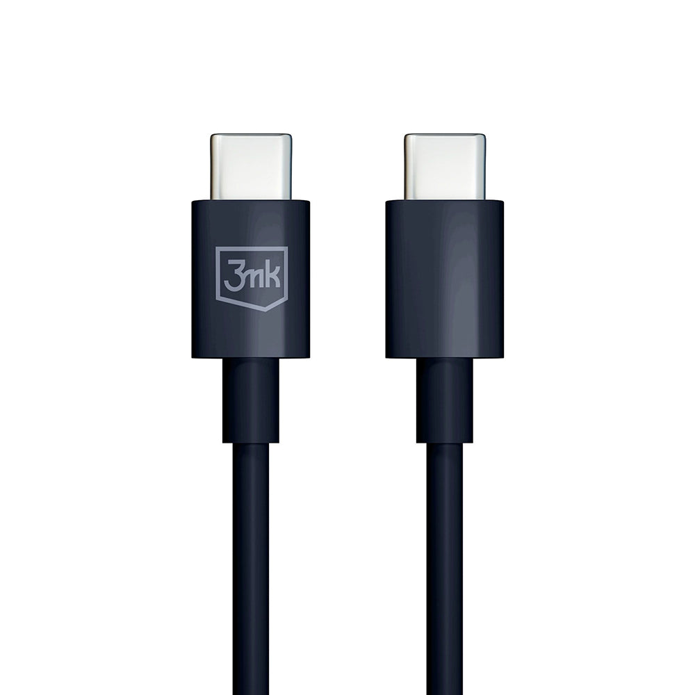 Кабел за данни и зареждане USB-C - USB-C 3MK Hyper, 100W, 1.2m, Черен