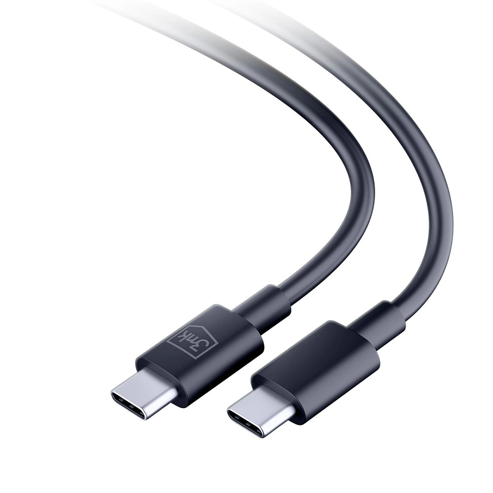 Кабел за данни и зареждане USB-C - USB-C 3MK Hyper, 100W, 1.2m, Черен