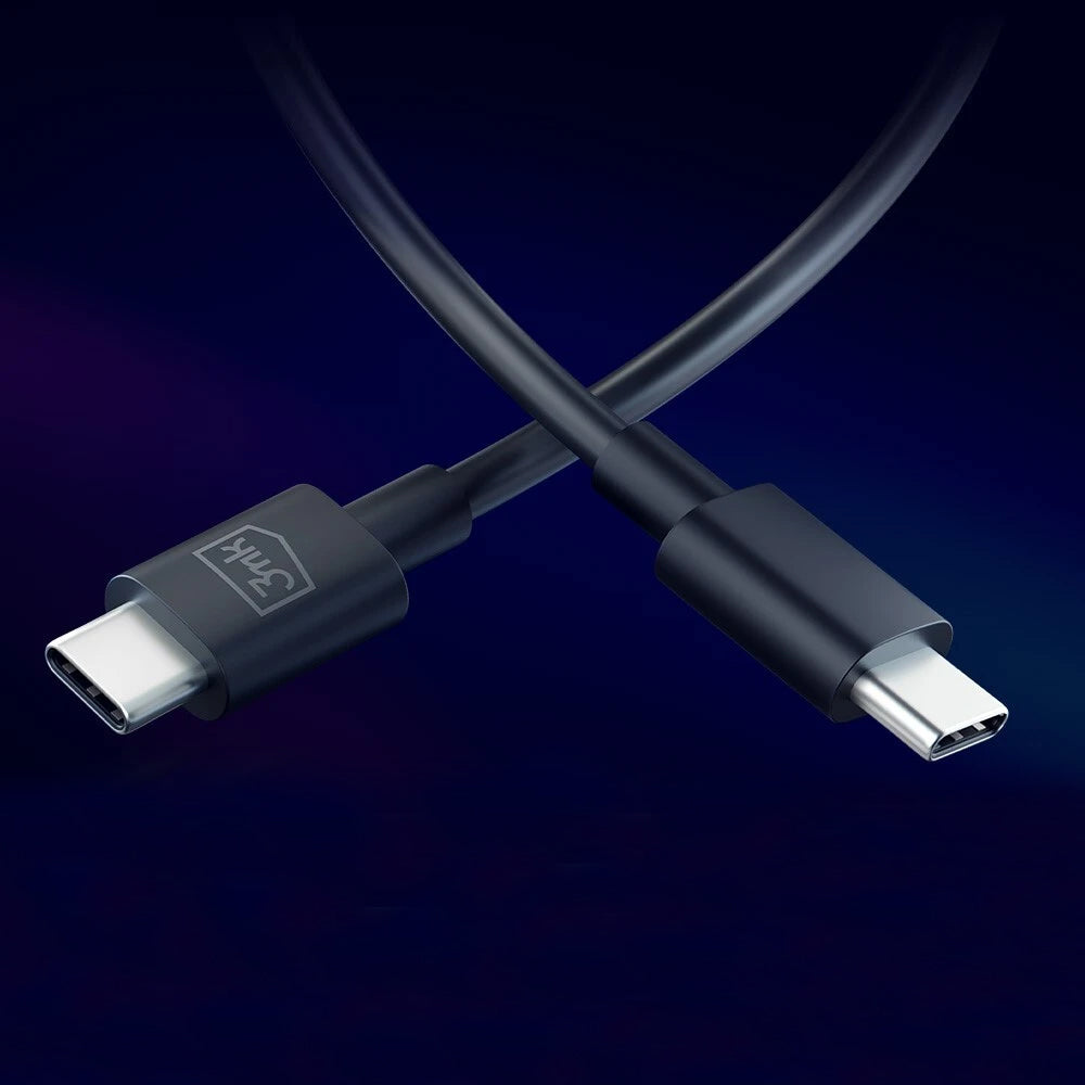 Кабел за данни и зареждане USB-C - USB-C 3MK Hyper, 100W, 1.2m, Черен