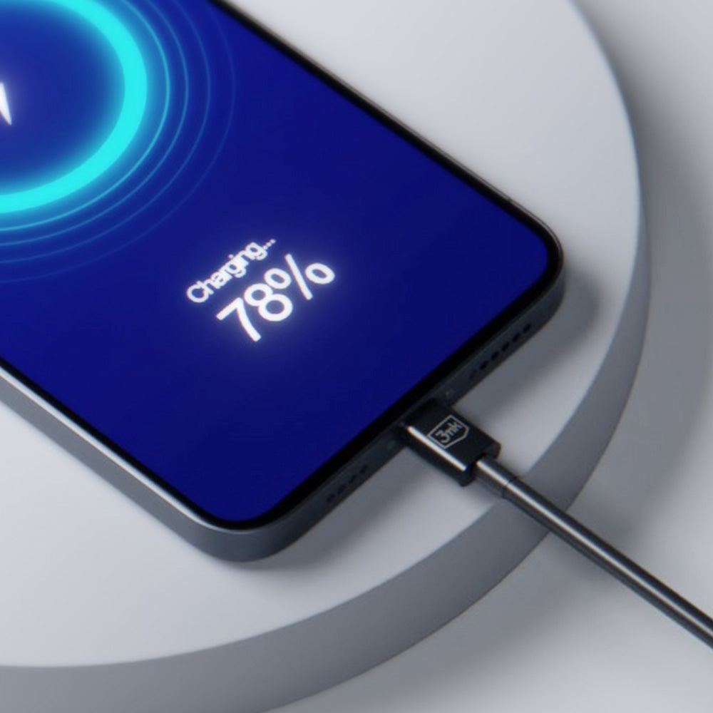 Кабел за данни и зареждане USB-C - USB-C 3MK Hyper, 100W, 1.2m, Черен
