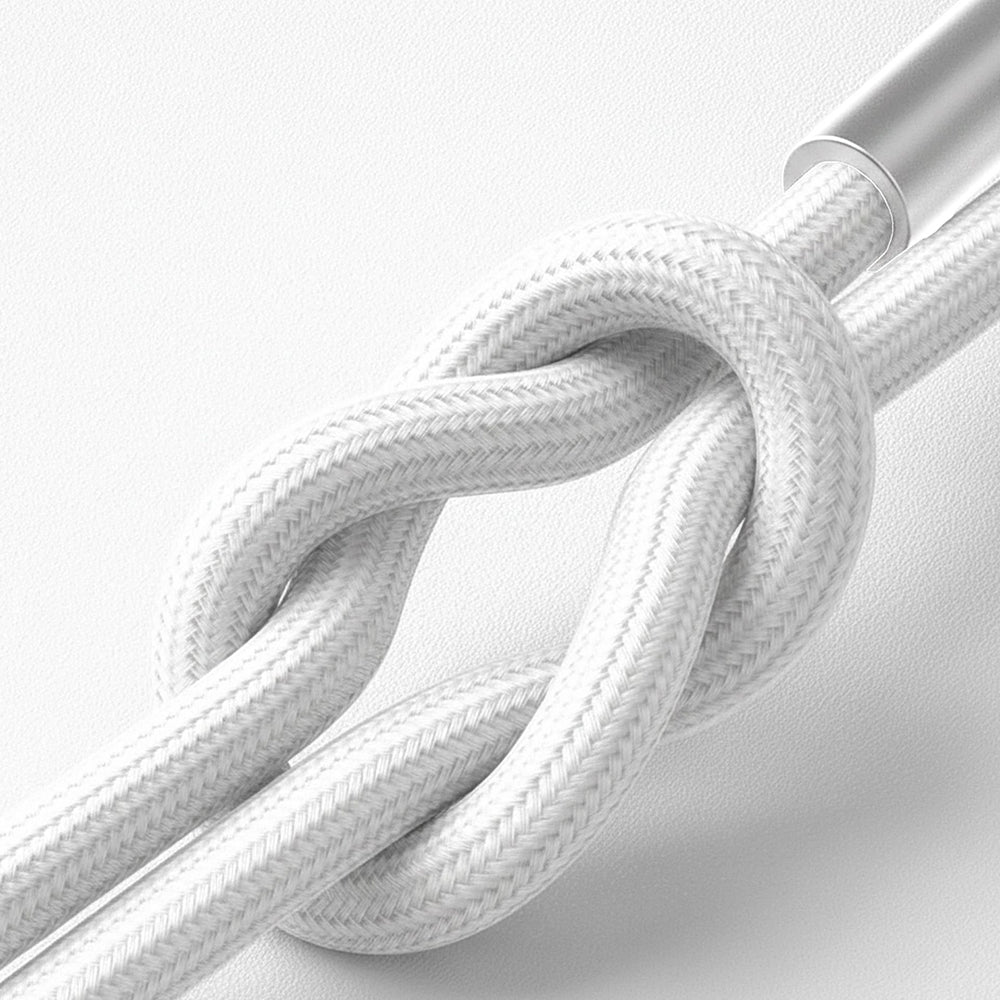 Кабел за данни и зареждане USB-C - USB-C 3MK Hyper N, 60W, 1m, Бял