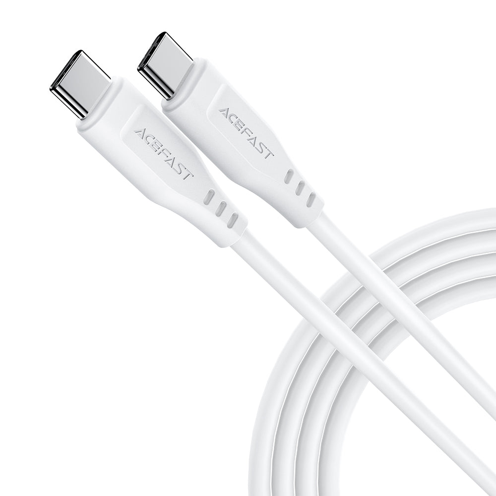 Кабел за данни и зареждане USB-C - USB-C Acefast C3-03, 60W, 1.2m, Бял