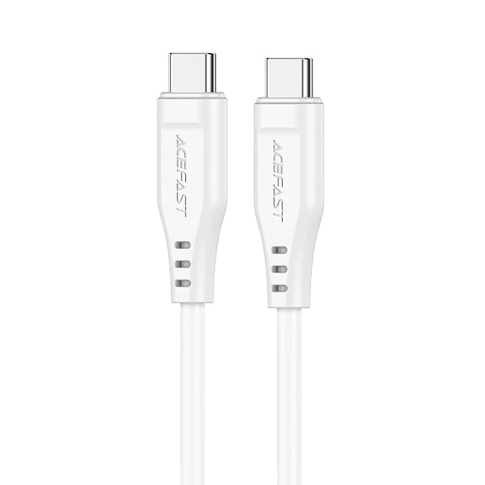 Кабел за данни и зареждане USB-C - USB-C Acefast C3-03, 60W, 1.2m, Бял