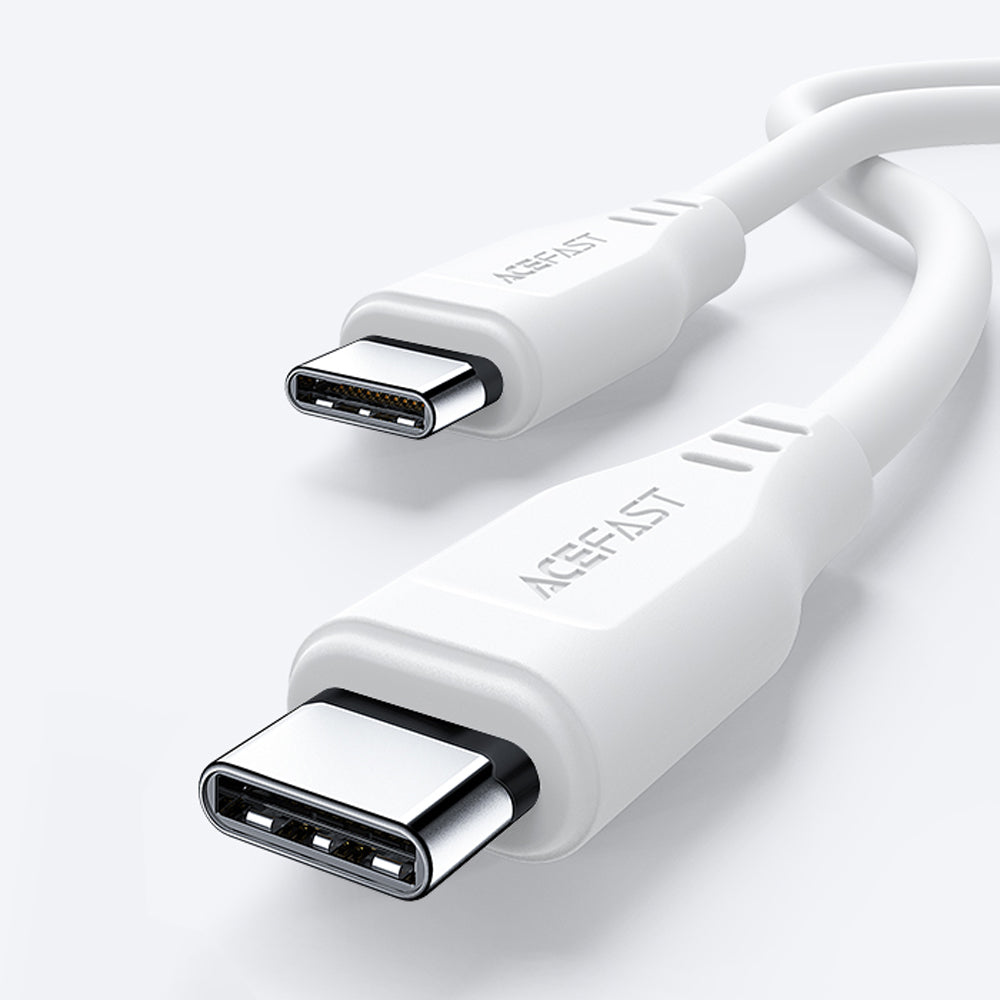 Кабел за данни и зареждане USB-C - USB-C Acefast C3-03, 60W, 1.2m, Бял