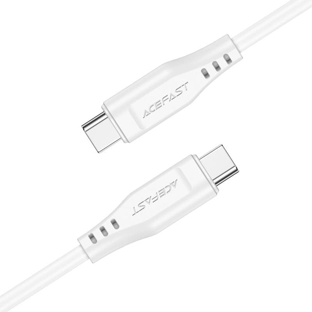 Кабел за данни и зареждане USB-C - USB-C Acefast C3-03, 60W, 1.2m, Бял