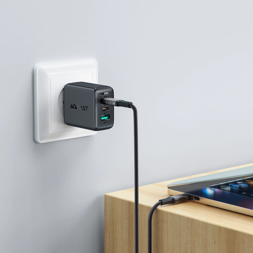 Кабел за данни и зареждане USB-C - USB-C Acefast C1-09, 240W, 1m, Сив