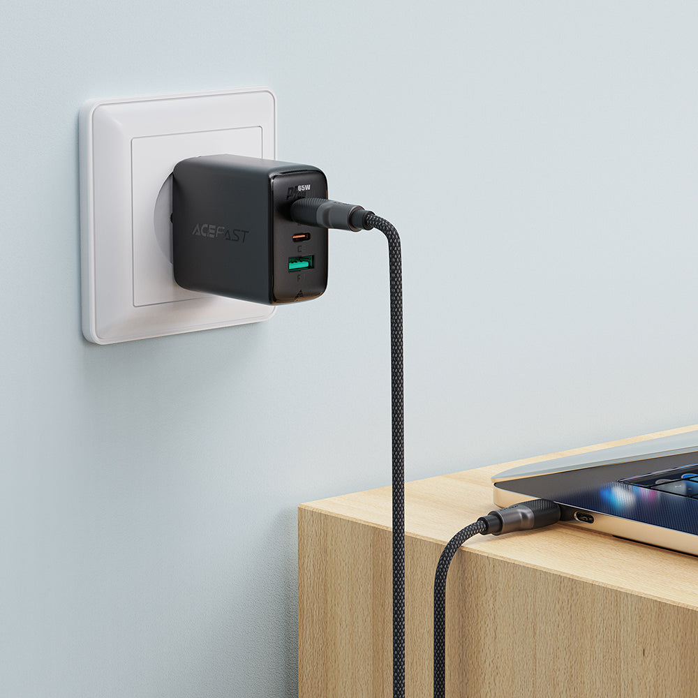 Кабел за данни и зареждане USB-C - USB-C Acefast C10-03, 60W, 1.2m, Черен