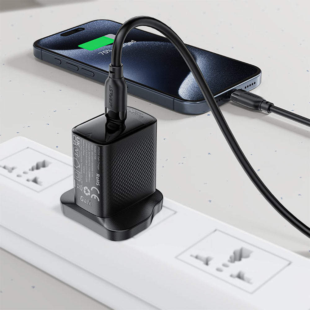 Кабел за данни и зареждане USB-C - USB-C Acefast C16-03, 60W, 1.2m, Черен