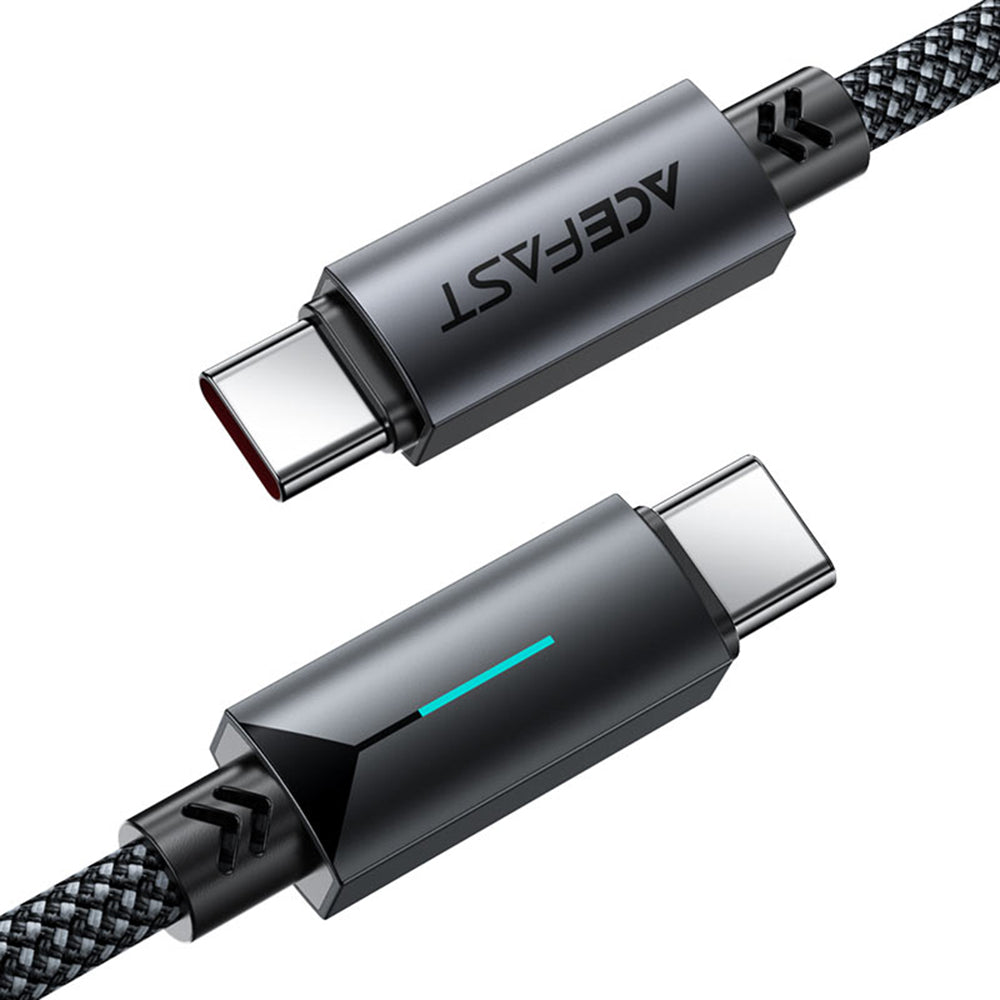 USB-C Data and Charging Cable - USB-C Acefast C19-03, 60W, 1.2m, Black