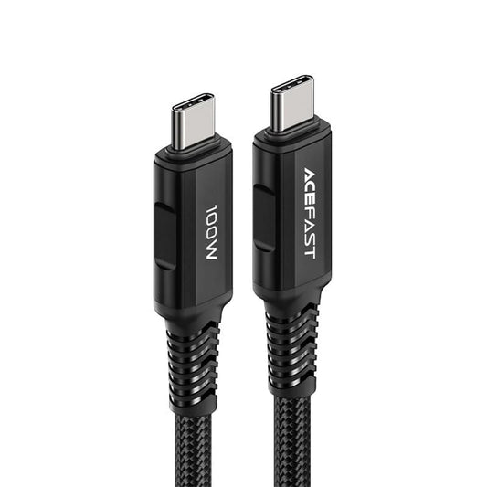 Кабел за данни и зареждане USB-C - USB-C Acefast C4-03, 100W, 2m, Черен