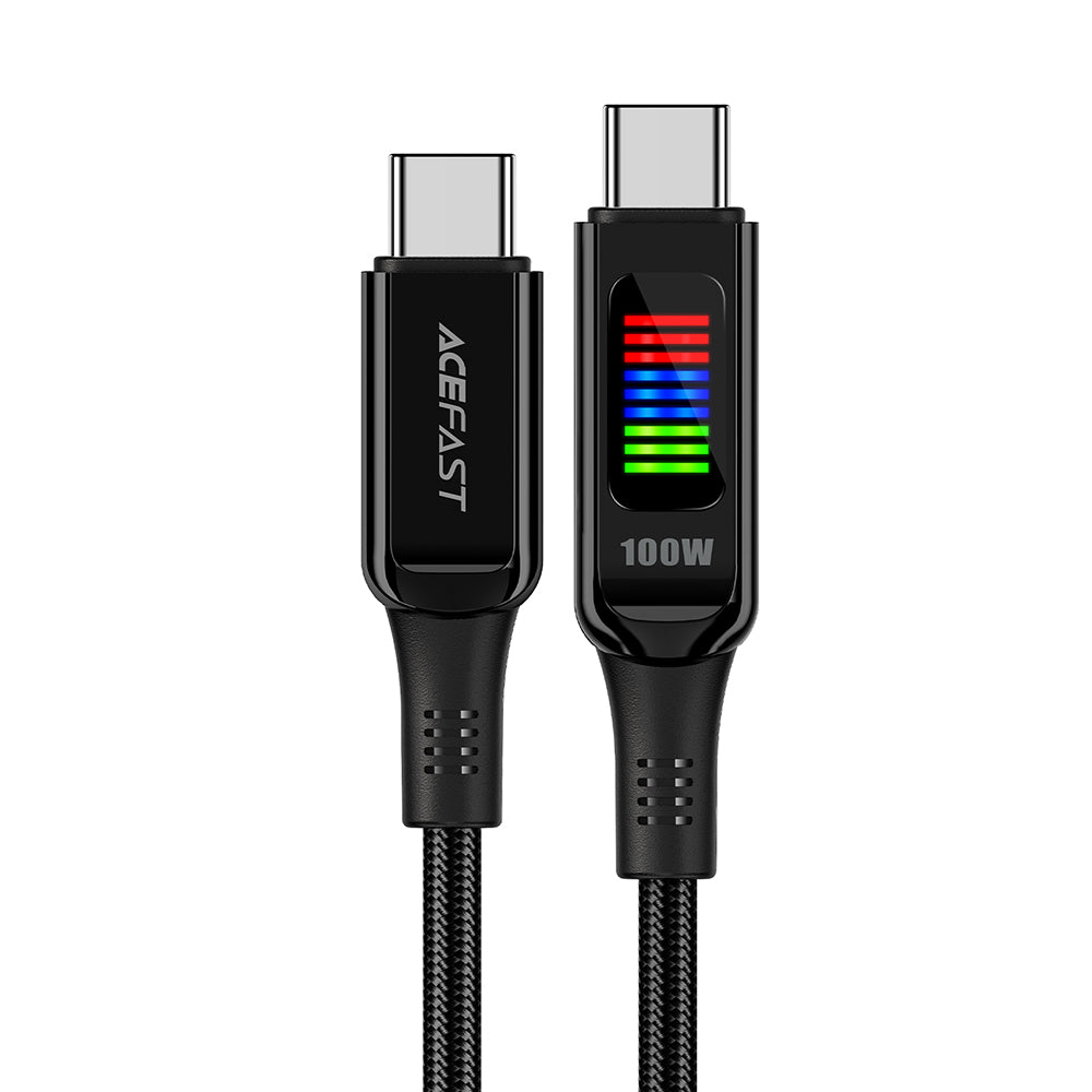 Кабел за данни и зареждане USB-C - USB-C Acefast C7-03, 100W, 1.2m, Черен