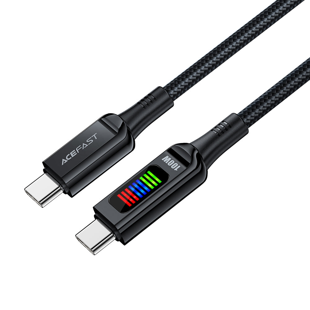 Кабел за данни и зареждане USB-C - USB-C Acefast C7-03, 100W, 1.2m, Черен