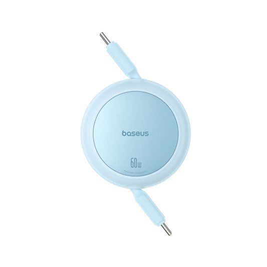 Кабел за данни и зареждане USB-C - USB-C Baseus Free2Pull Mini Retractable, 60W, 1m, Син P10364500311-01
