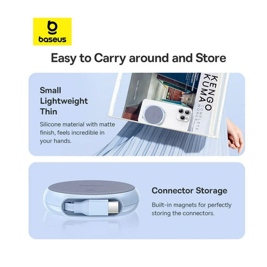 Кабел за данни и зареждане USB-C - USB-C Baseus Pathfinder Retractable, 100W, 1m, Син P10368400311-00