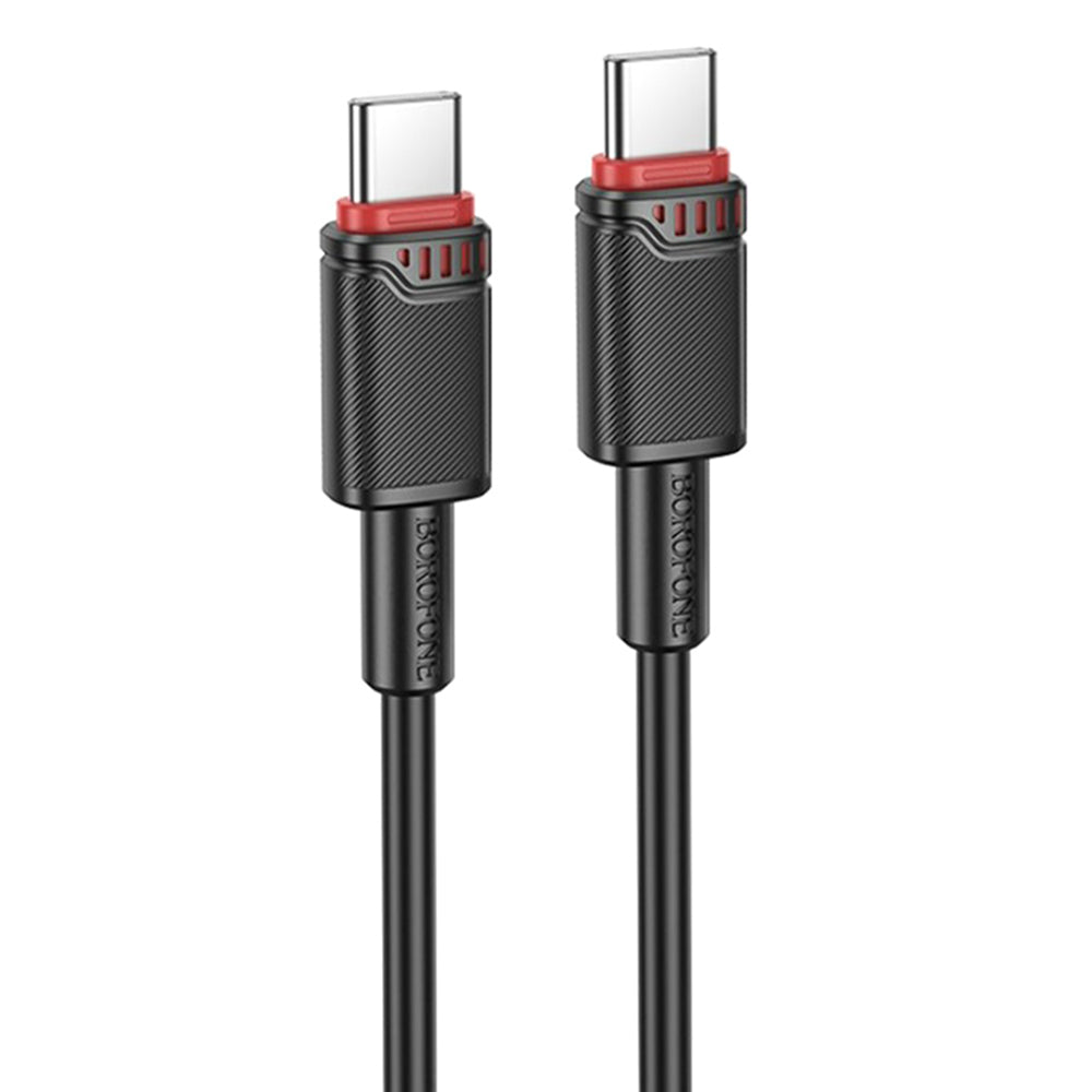 Кабел за данни и зареждане USB-C - USB-C Borofone BX110 Beneficio, 60W, 1m, Черен