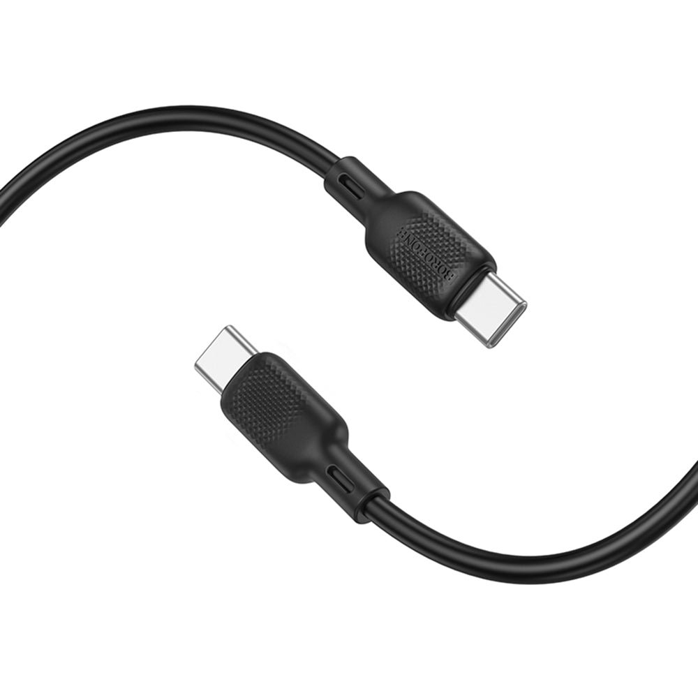 Кабел за данни и зареждане USB-C - USB-C Borofone BX113 Lenny, 60W, 2m, Черен