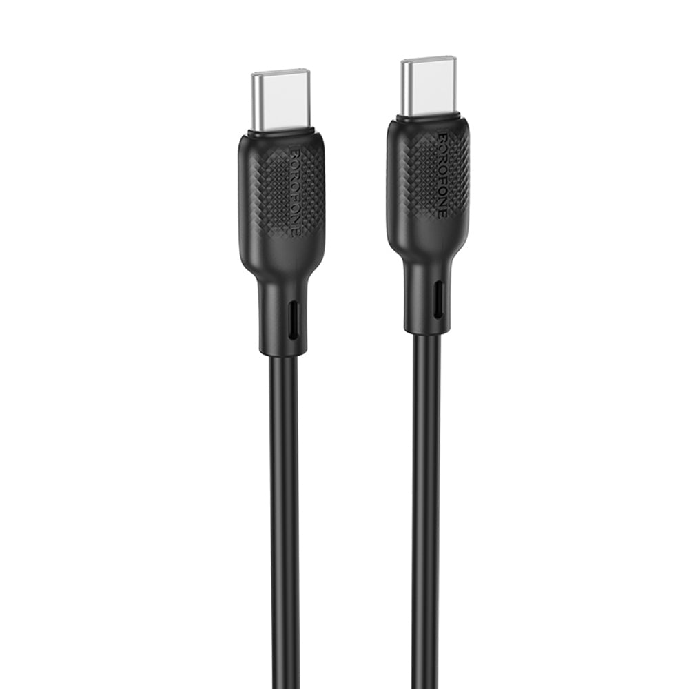 Кабел за данни и зареждане USB-C - USB-C Borofone BX113 Lenny, 60W, 2m, Черен