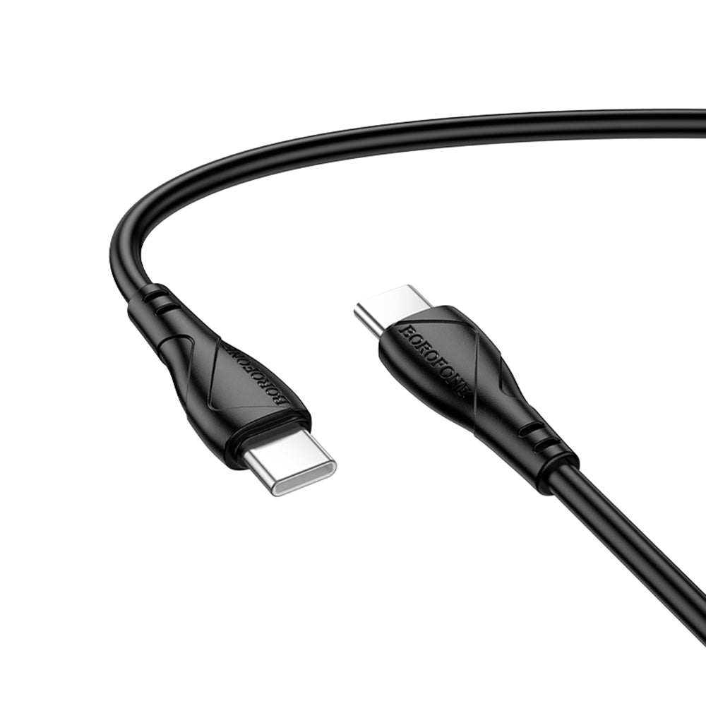 Кабел за данни и зареждане USB-C - USB-C Borofone BX121 Energy, 60W, 1m, Черен