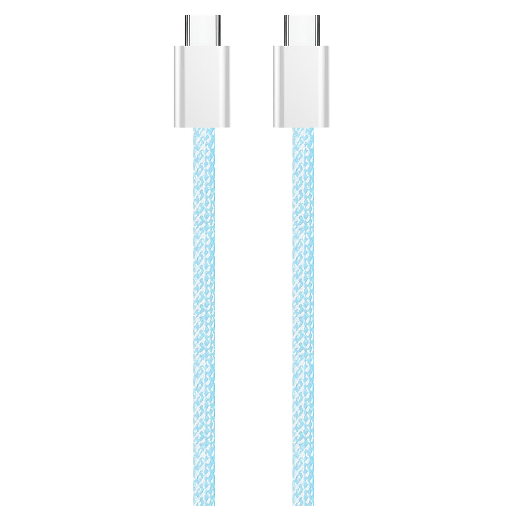 Кабел за данни и зареждане USB-C - USB-C ColorWay CW-CBPDCC061, 60W, 1m, Син