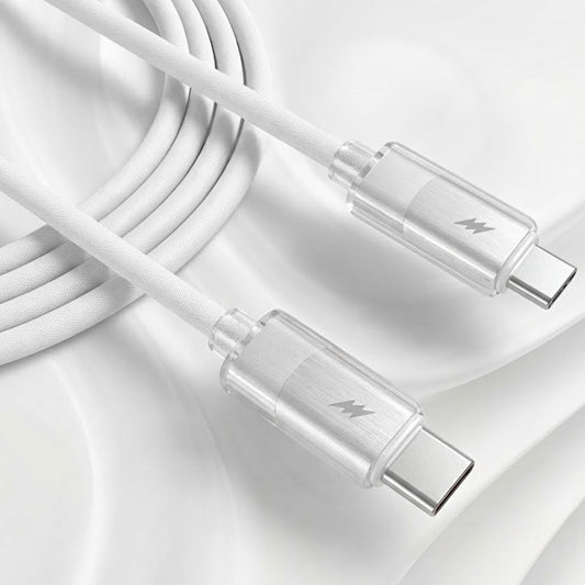 Кабел за данни и зареждане USB-C - USB-C Lito LD07, 60W, 1m, Бял