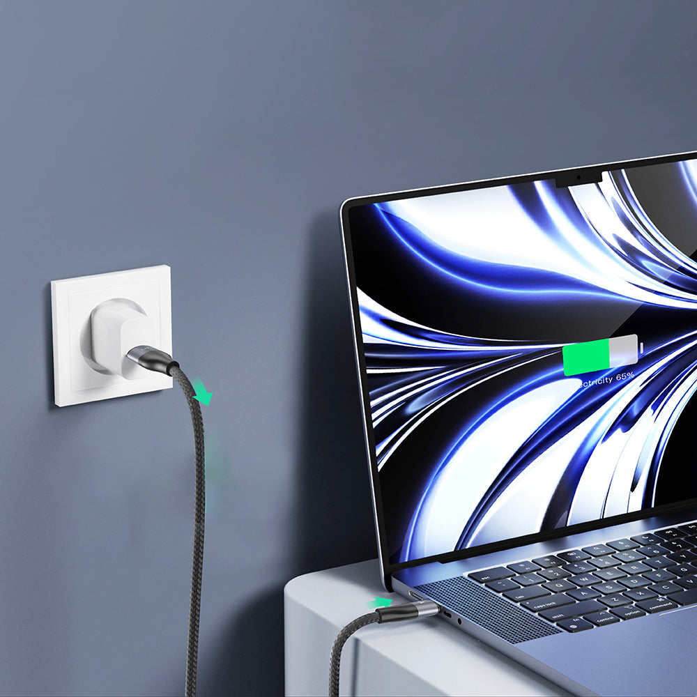 Кабел за данни и зареждане USB-C - USB-C Lito LD23CC, 100W, 1m, Сив