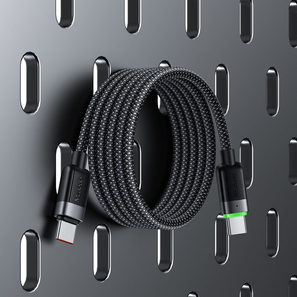 Кабел за данни и зареждане USB-C - USB-C McDodo CA-2000 Self Winding, 60W, 1.2m, Черен