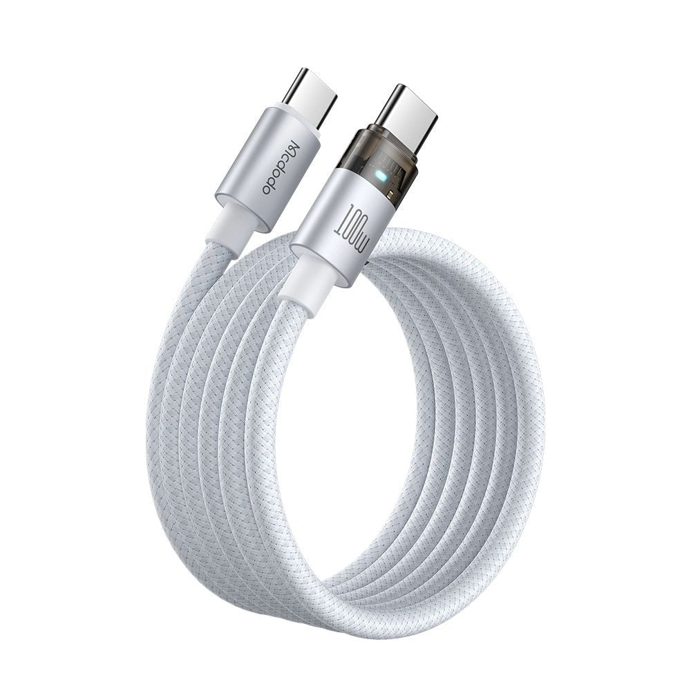 Кабел за данни и зареждане USB-C - USB-C McDodo CA-5582, 100W, 1.2m, Бял