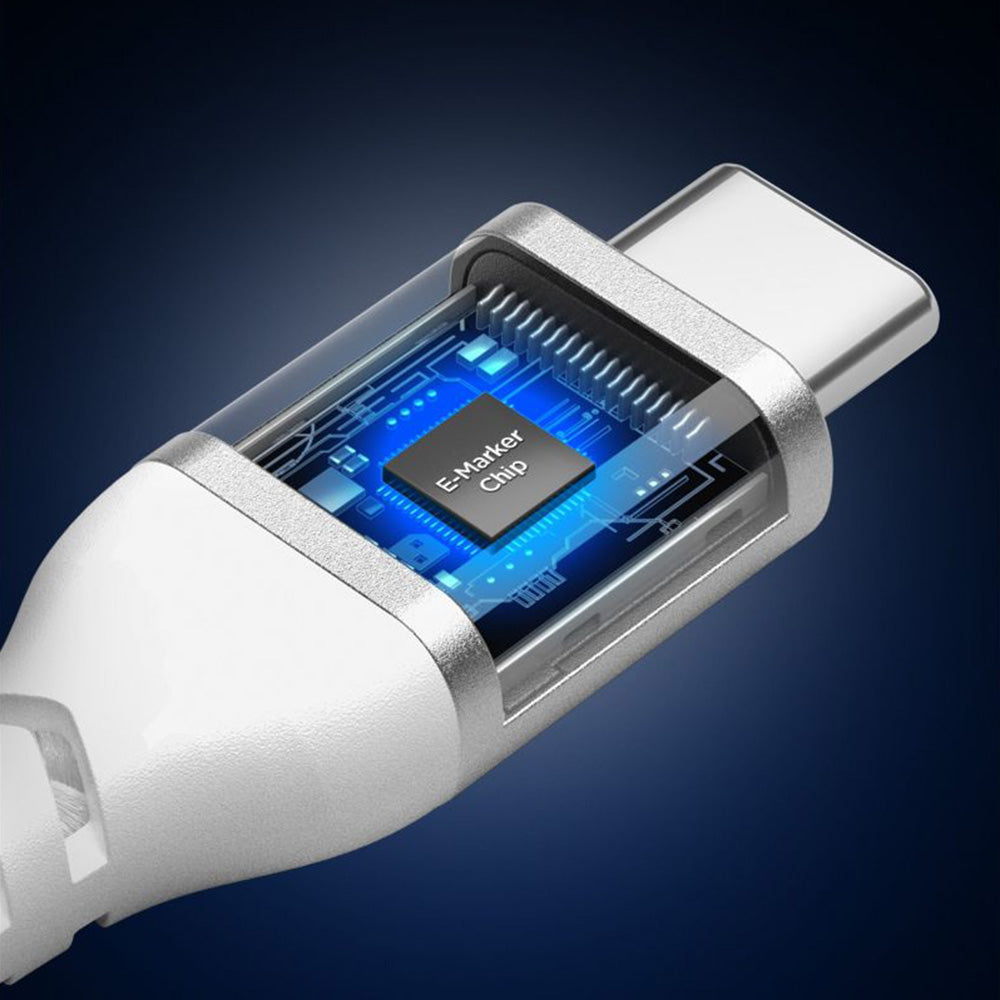 Кабел за данни и зареждане USB-C - USB-C Spigen EB10010CCA, 100W, 1m, Бял ACA11102