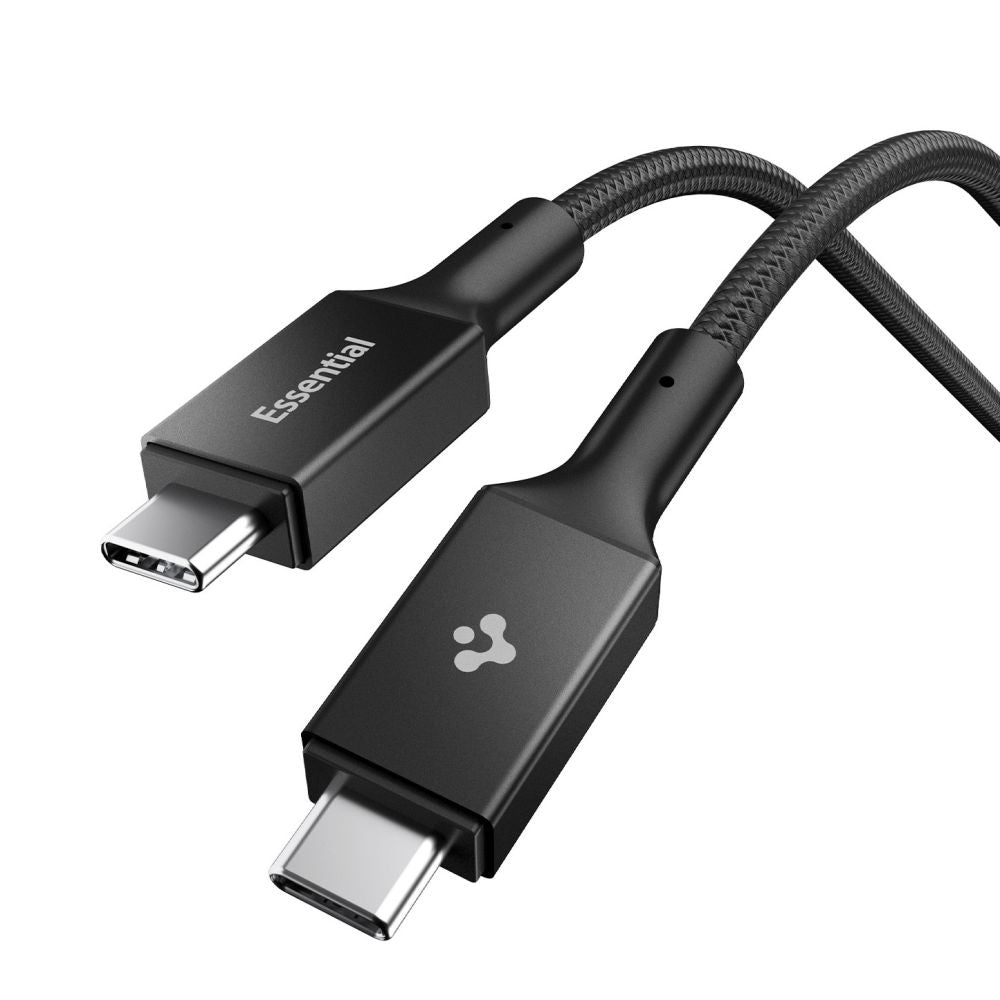 Кабел за данни и зареждане USB-C - USB-C Spigen EB10015CC, 100W, 1.5m, Черен ACA10421