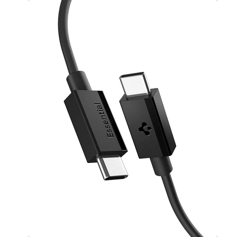 Кабел за данни и зареждане USB-C - USB-C Spigen EB6015CC, 60W, 1.5м, Черен ACA10417