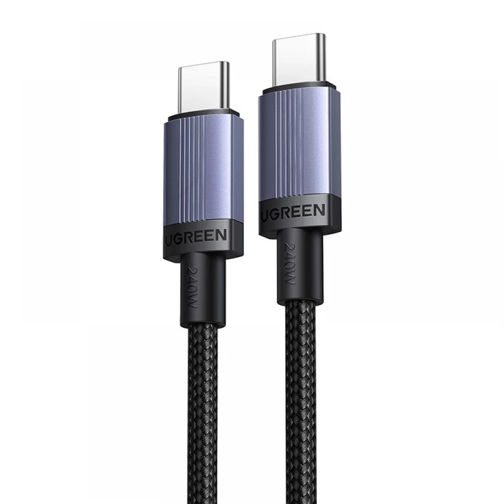 Кабел за данни и зареждане USB-C - USB-C UGREEN L532, 240W, 3m, Сив