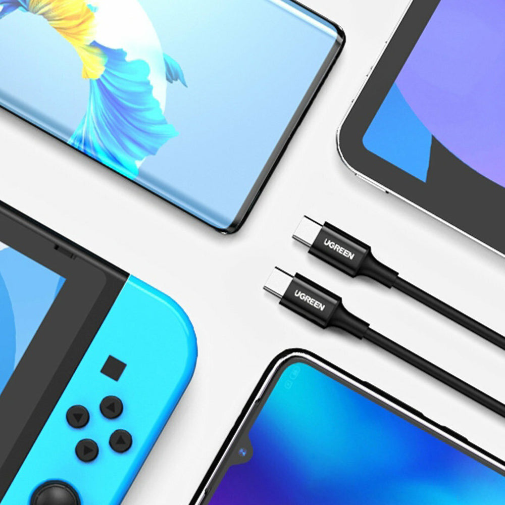 Кабел за данни и зареждане USB-C - USB-C UGREEN US300 (80371), 100W, 1m, Черен