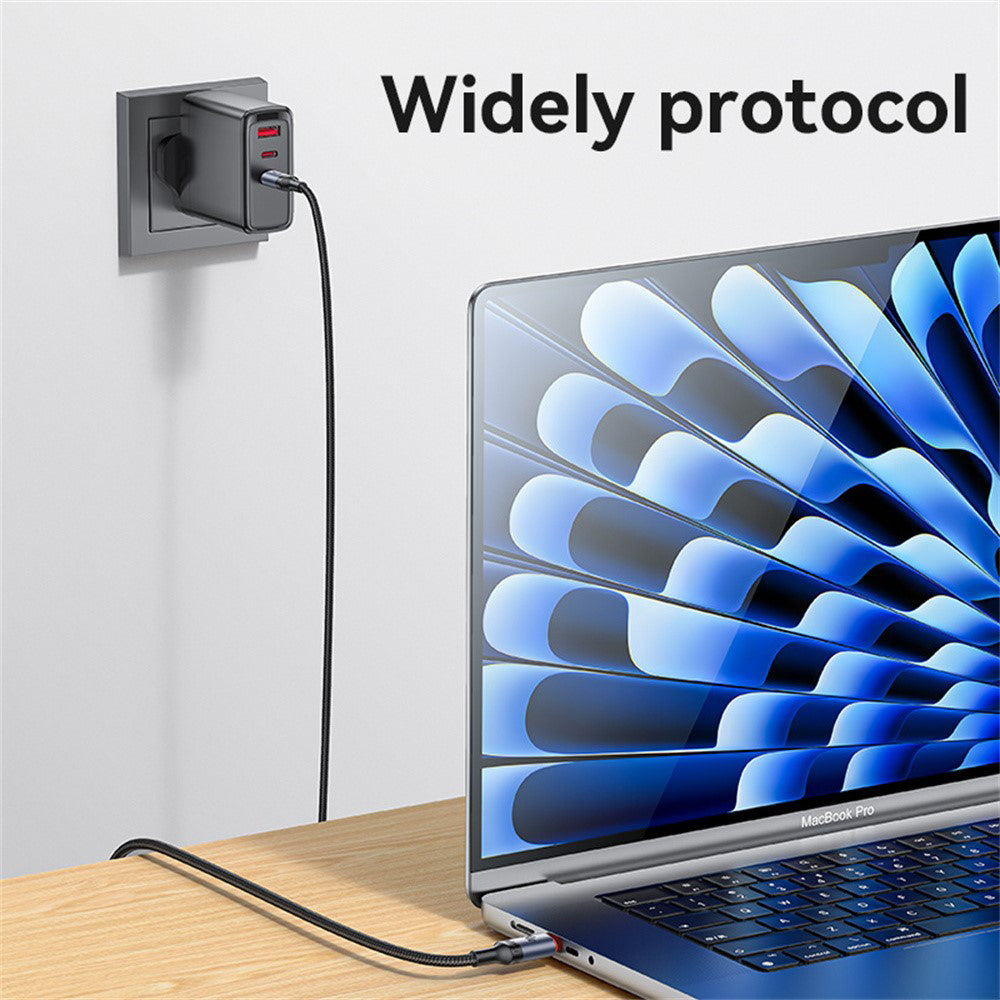 Кабел за данни и зареждане USB-C - USB-C Yesido CA185, 240W, 1.2m, Черен
